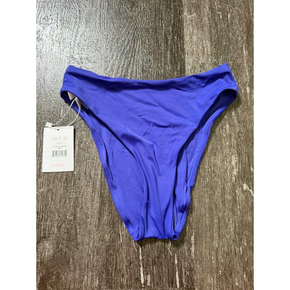 Andie Swim Bikini Bottom Womens XS Purple The 90s High Waisted Lapis New
